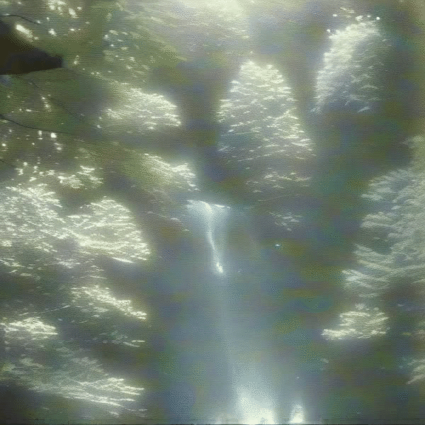 waterfall on the old computer