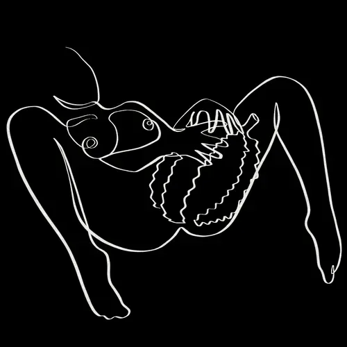 Durian masturbation sex position one line art #RARE