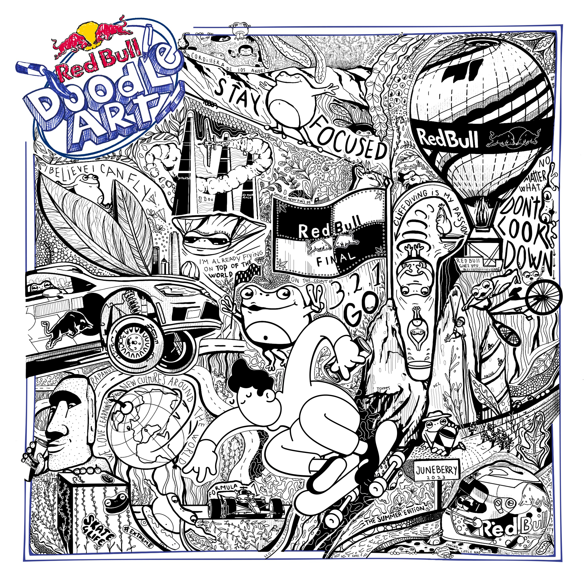 Red Bull Doodle Art Collection mentored by Burnt Toast #9914/12935