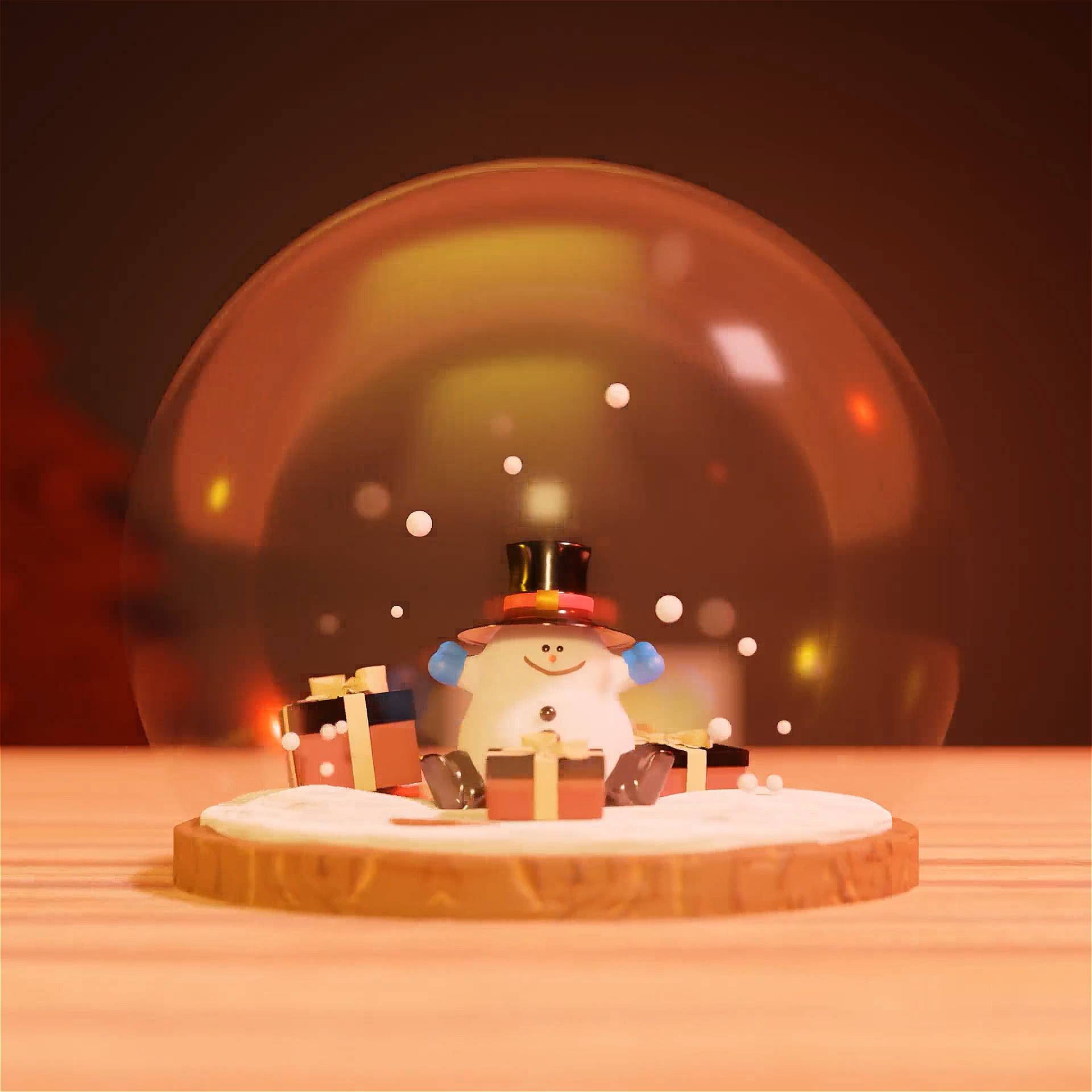 "Happiness On A Snow Globe" 