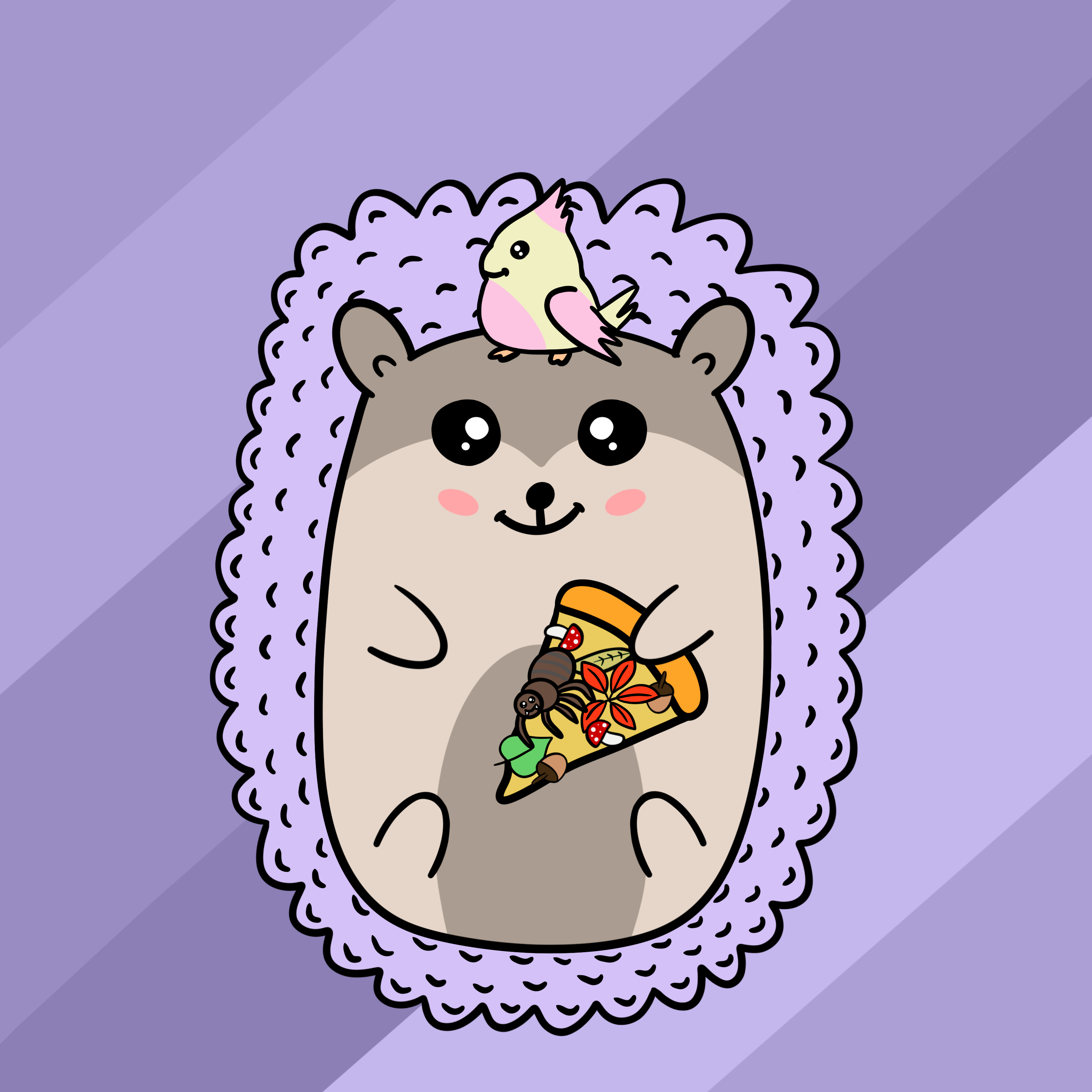 Mini Fluffy Hedgehog #122