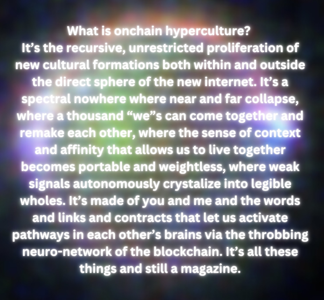 Zine is onchain hyperculture 