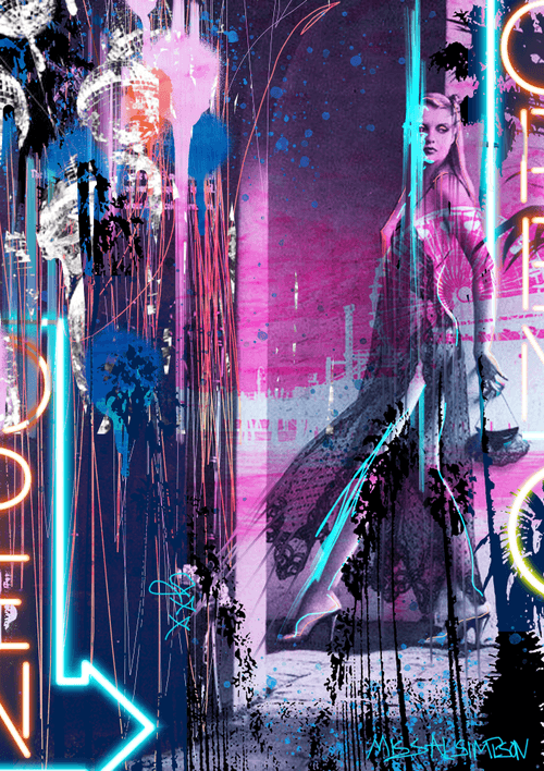 SANTA MONICA NEON — Miss AL Simpson, Scottish cryptoartist