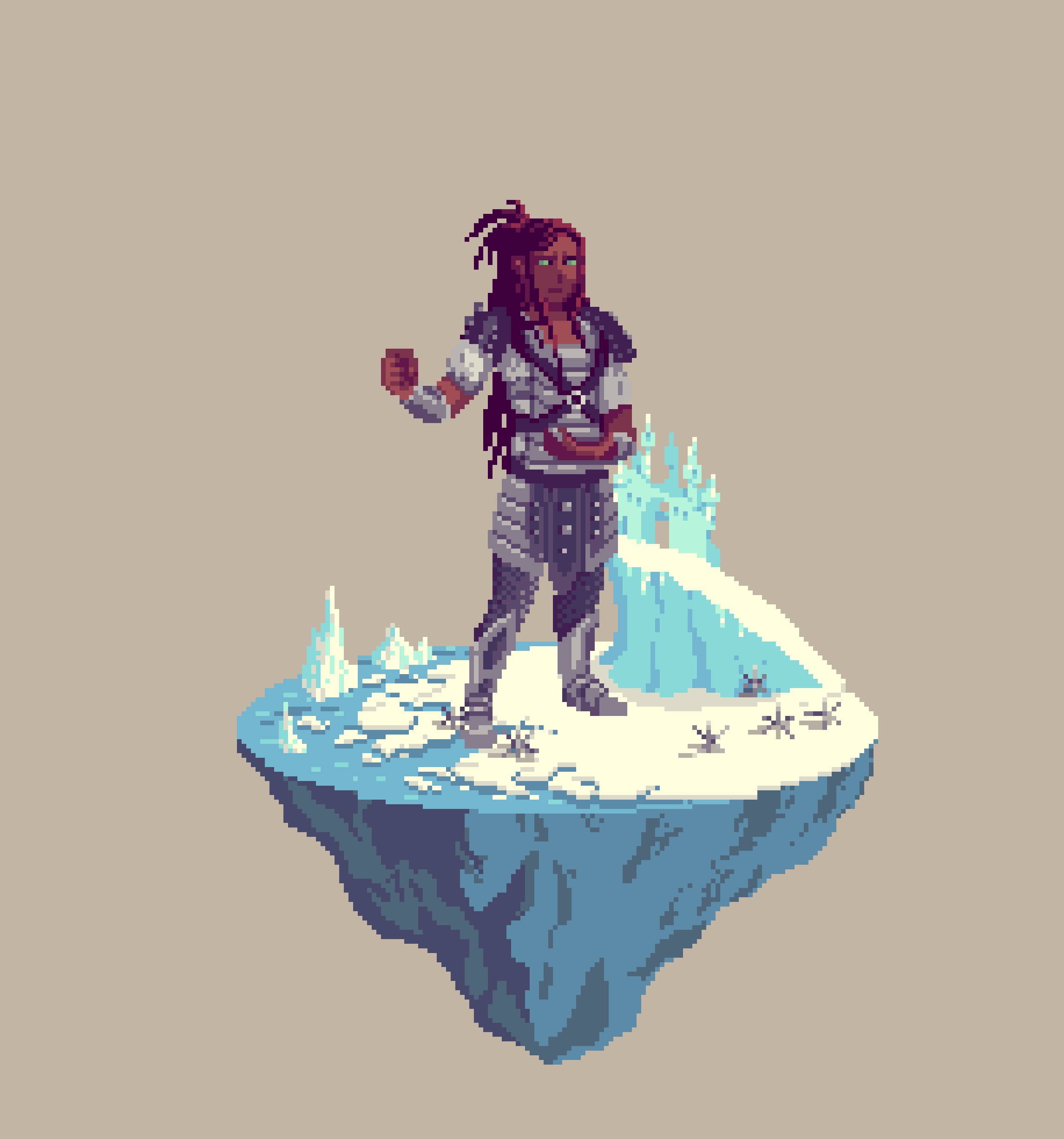 Valiant Human Barefist Monk from The Castle + Caltrops