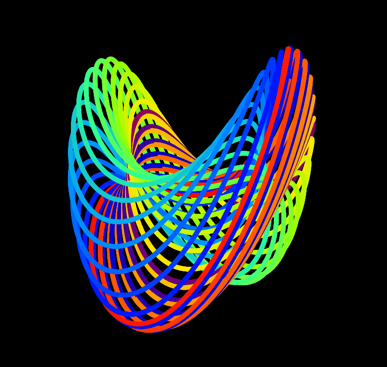 Generative art. 3D rainbow.