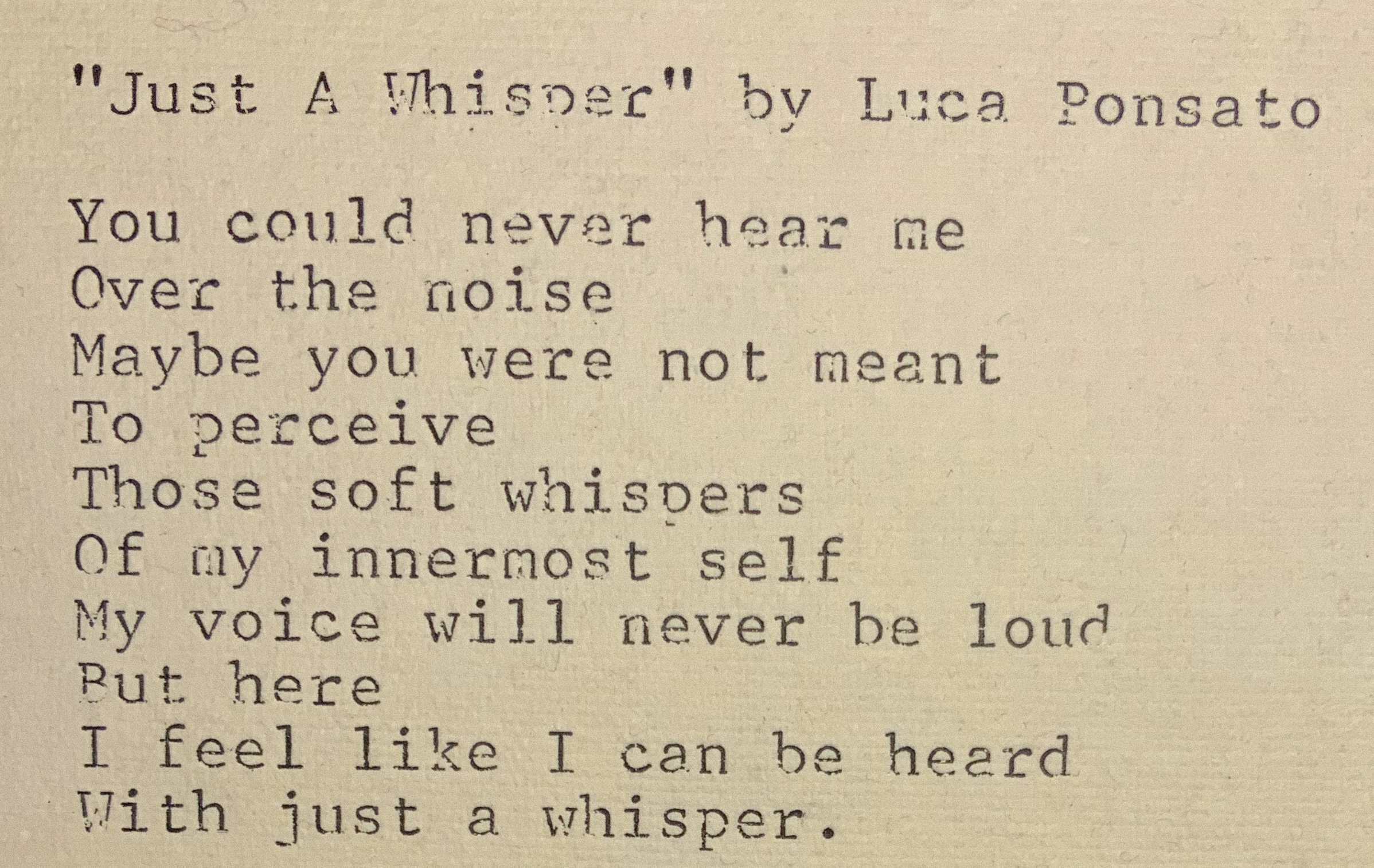 Just A Whisper