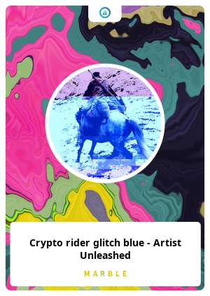 Crypto rider glitch blue - Artist Unleashed 