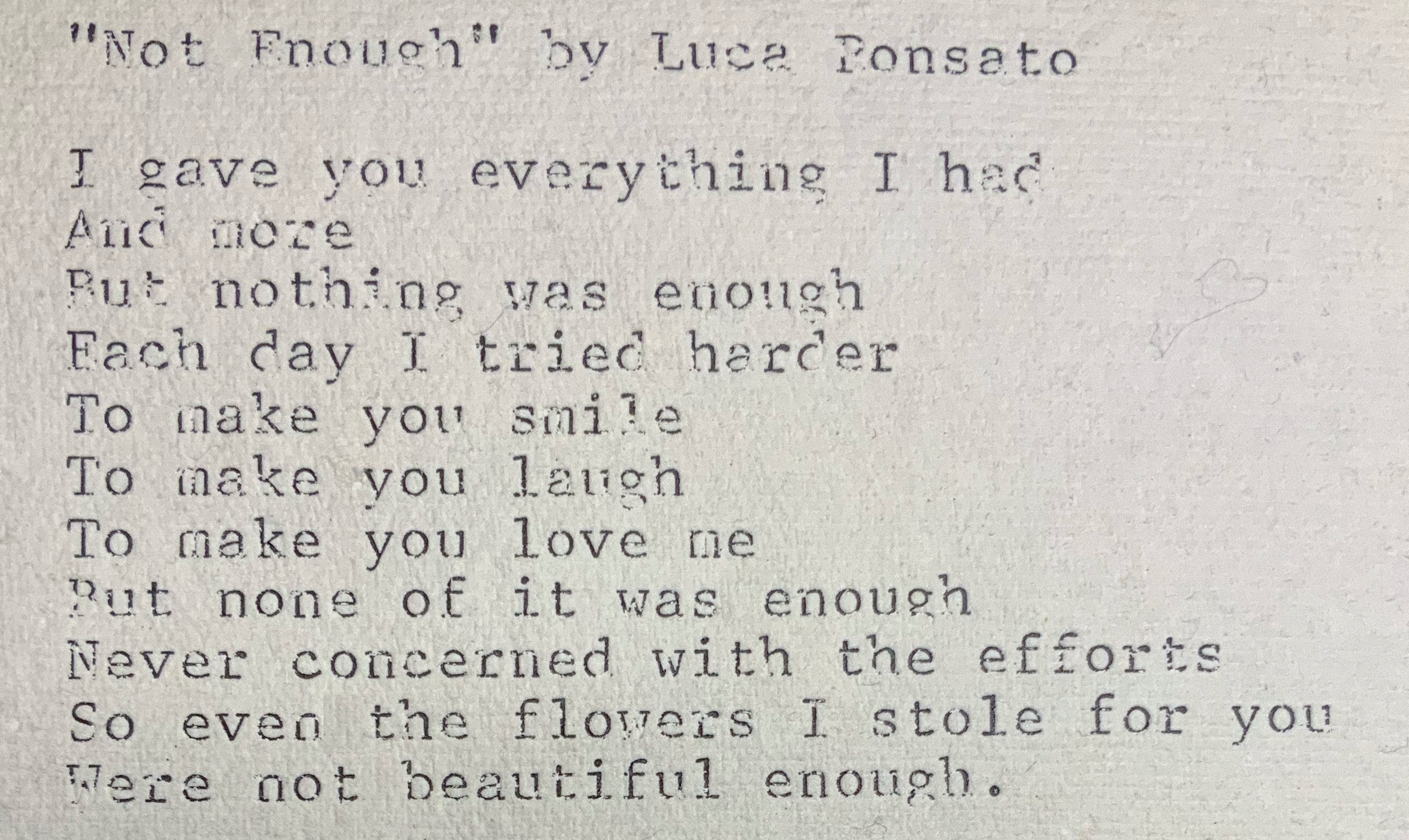 Not Enough