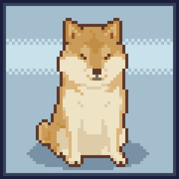 Pixel Doge #1: 座っている犬 (Sitting dog)