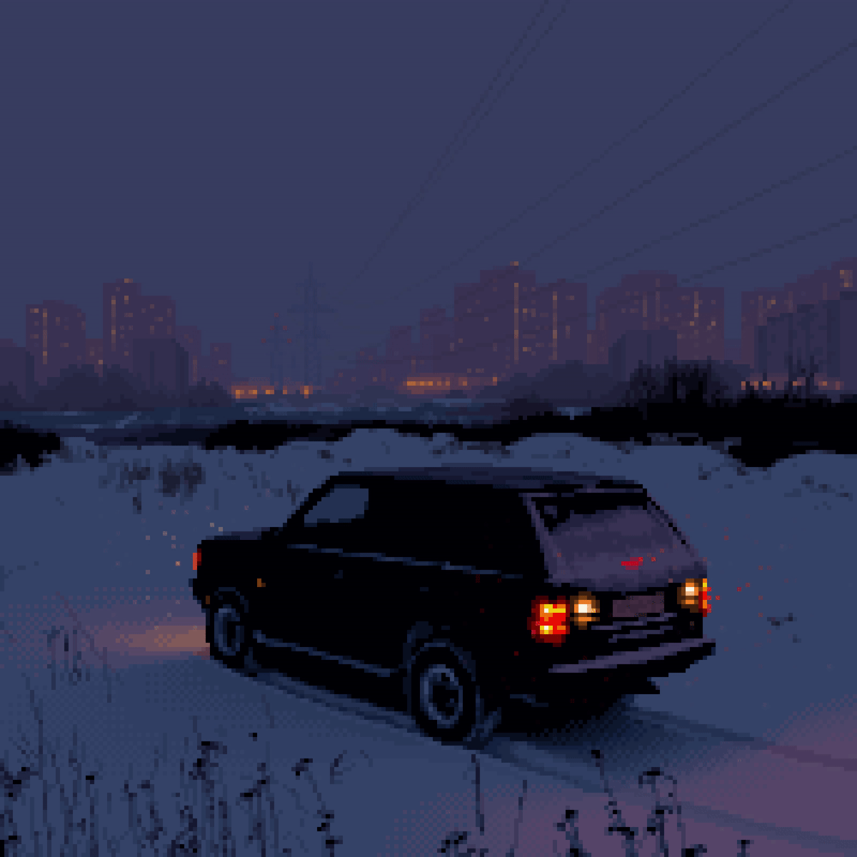 Evening city view
