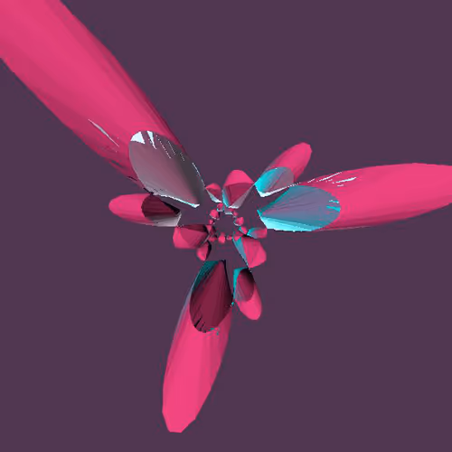 Lissajous Pink/Turquoise No.3