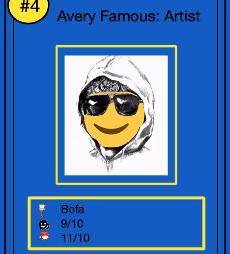 #4 Avery Famous: Artist 
