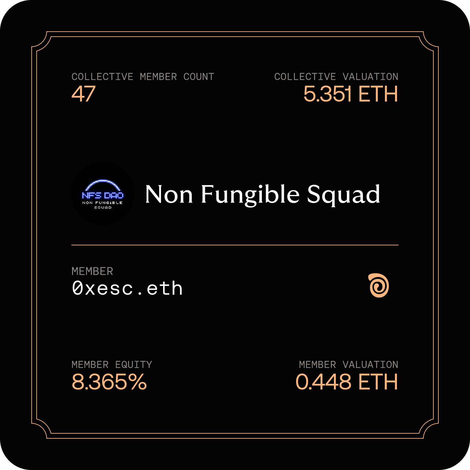 Membership Card for Non Fungible Squad