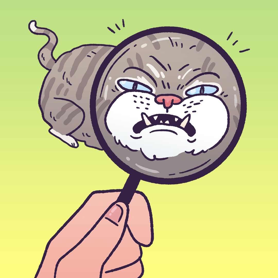 Magnified Cat #1888