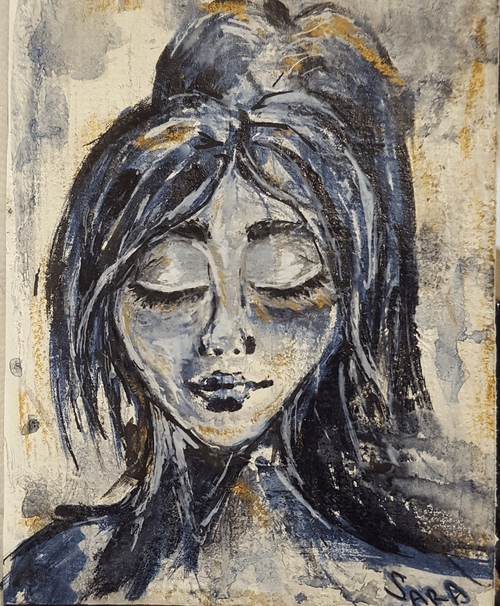 Blue girl - Calm and serenity