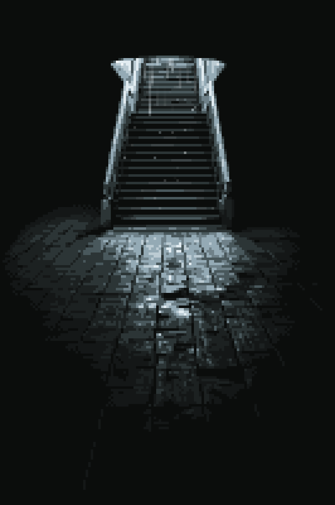 Stairs. Rain