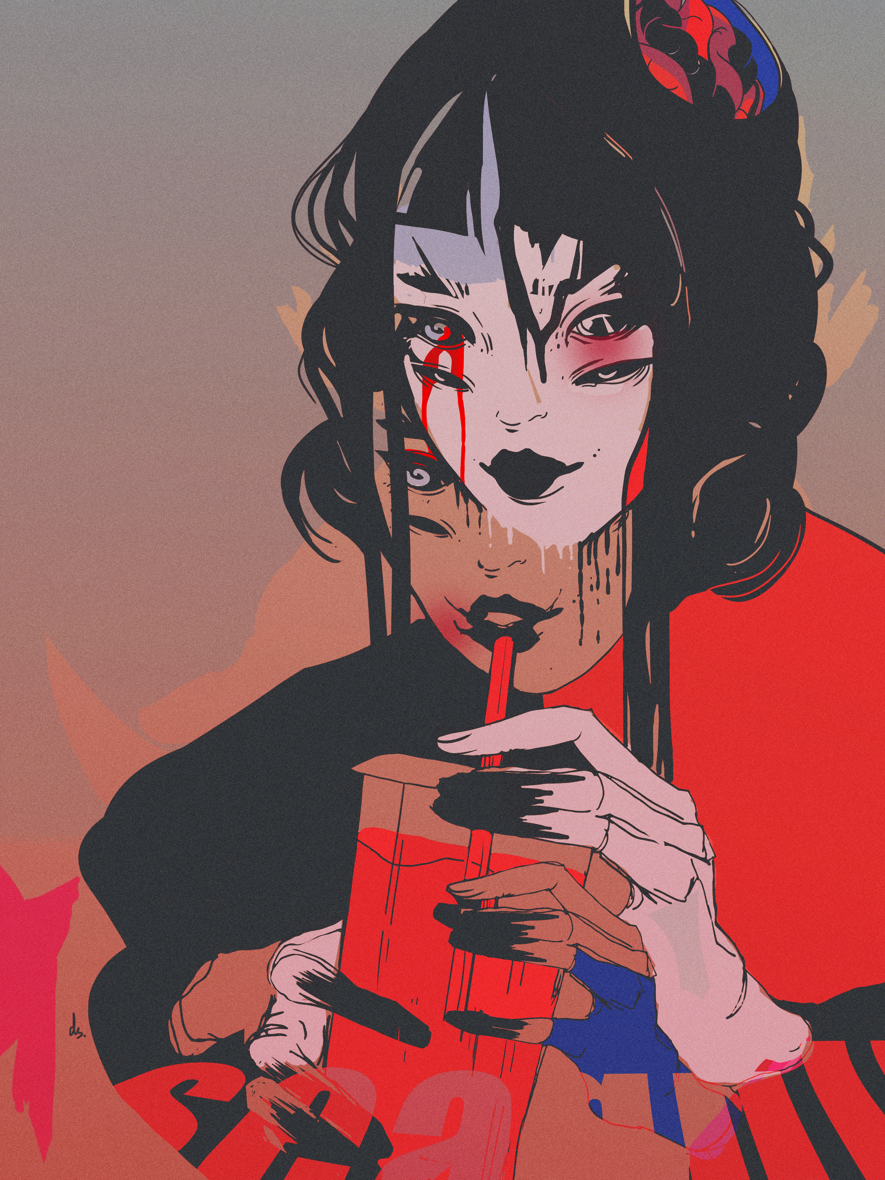 smells blood.
