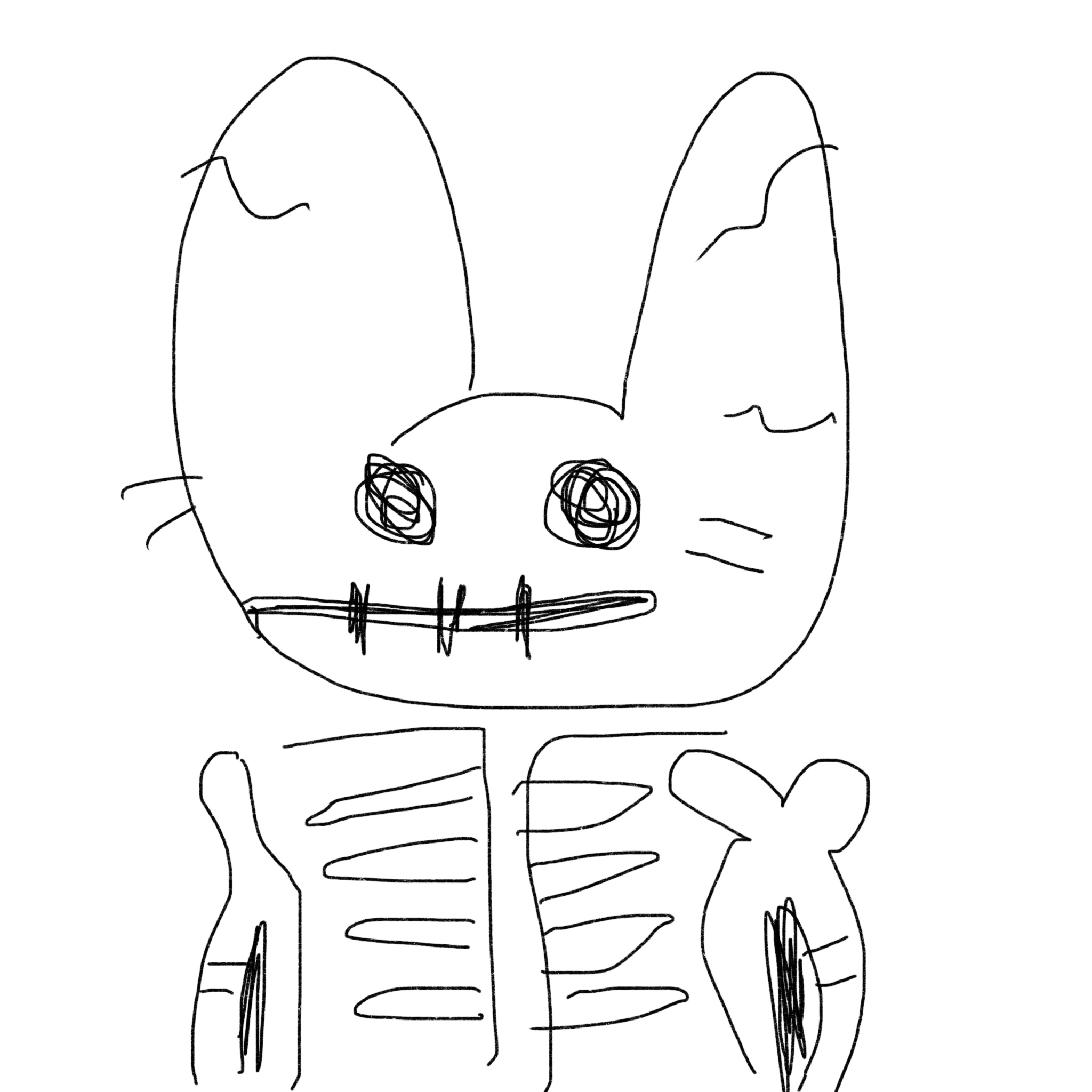 Hand Drawn Cool Cat 2288
