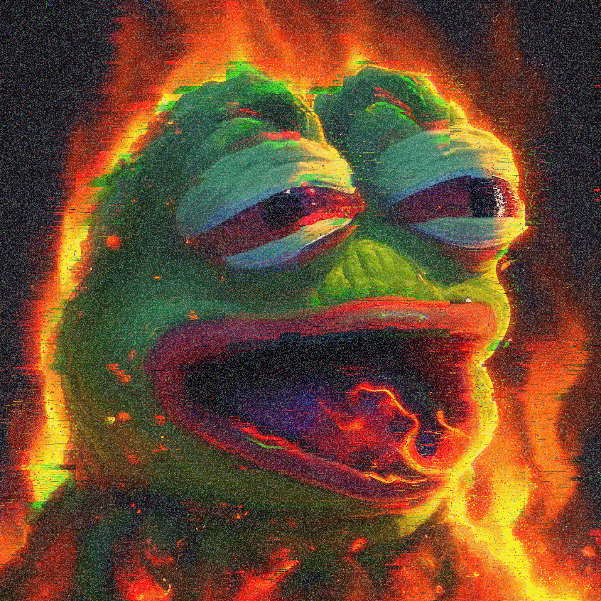 the burning pepe