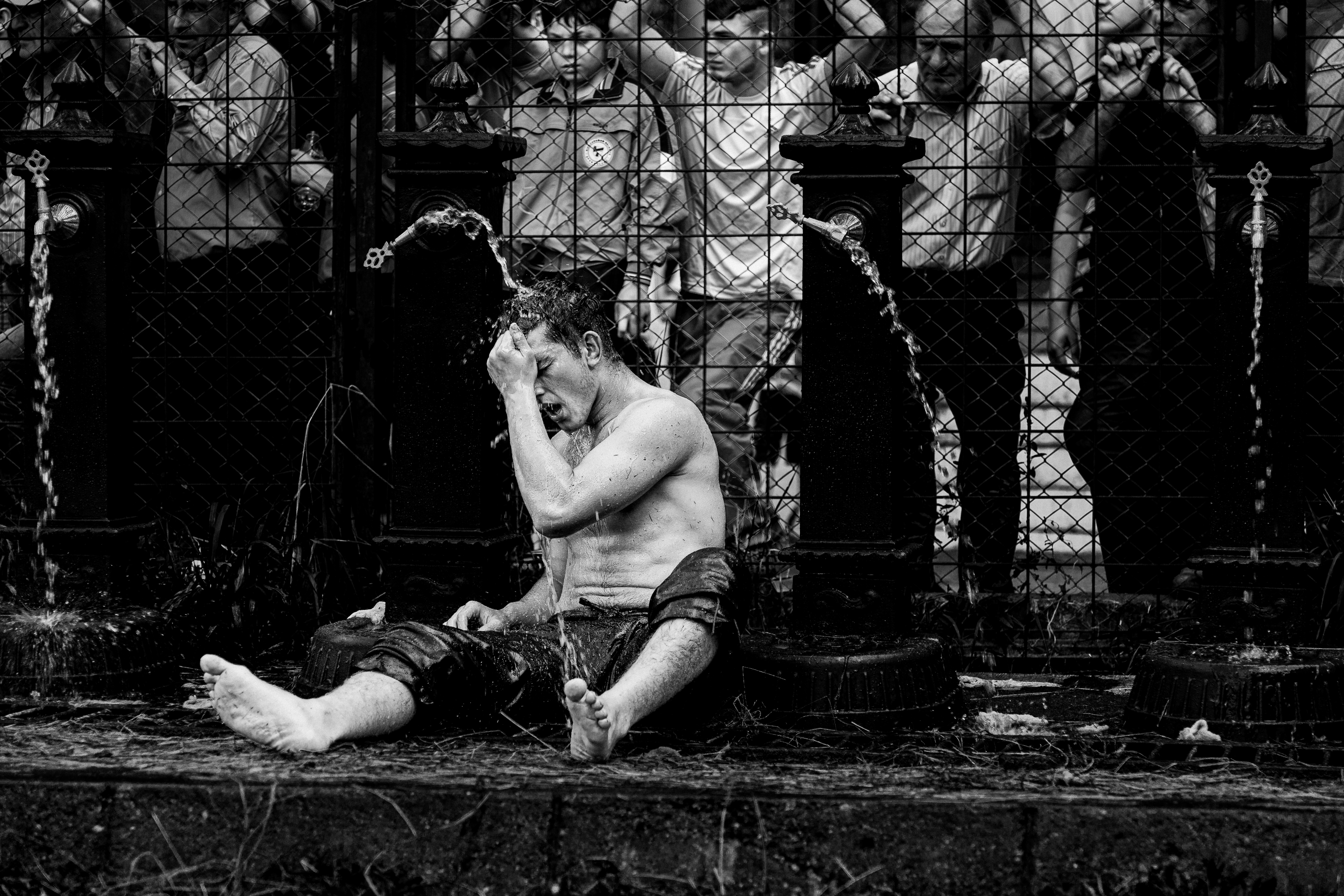 Seeking Solace under the Fountain