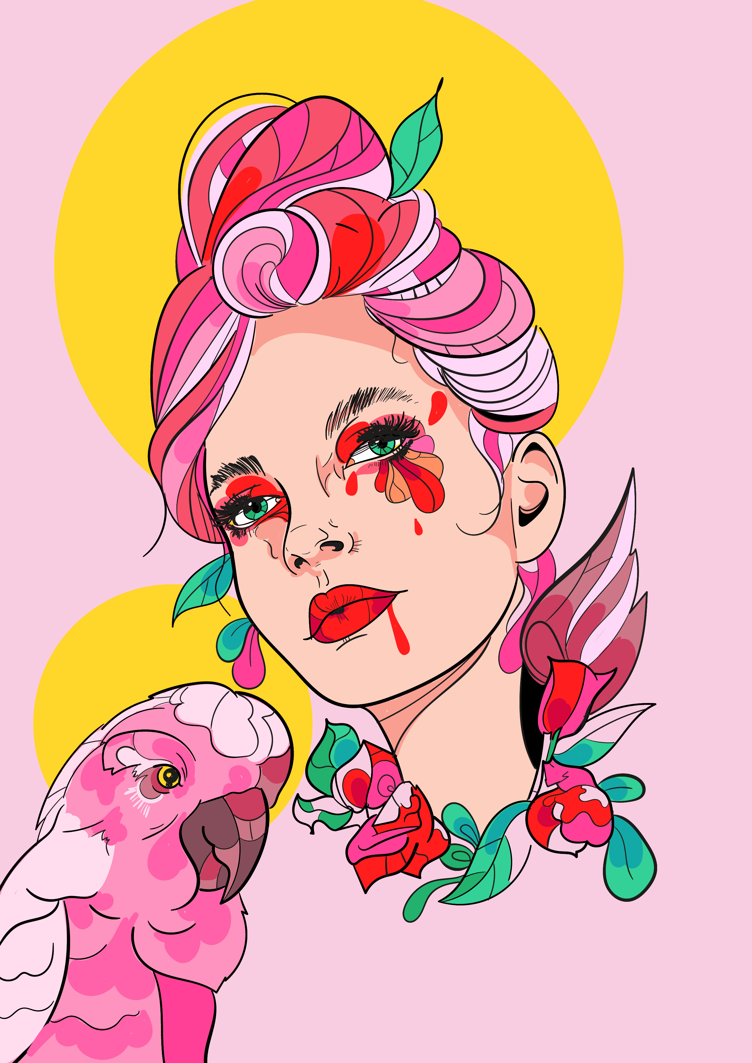 THE PLAYFUL PINK COCKATOO