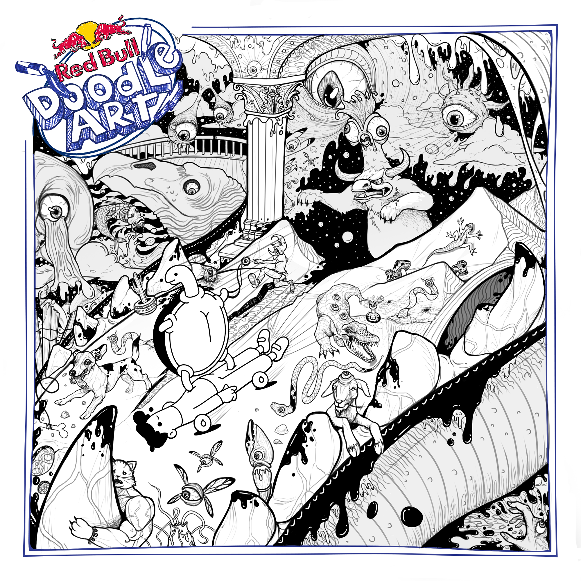Red Bull Doodle Art Collection mentored by Burnt Toast #9943/12935