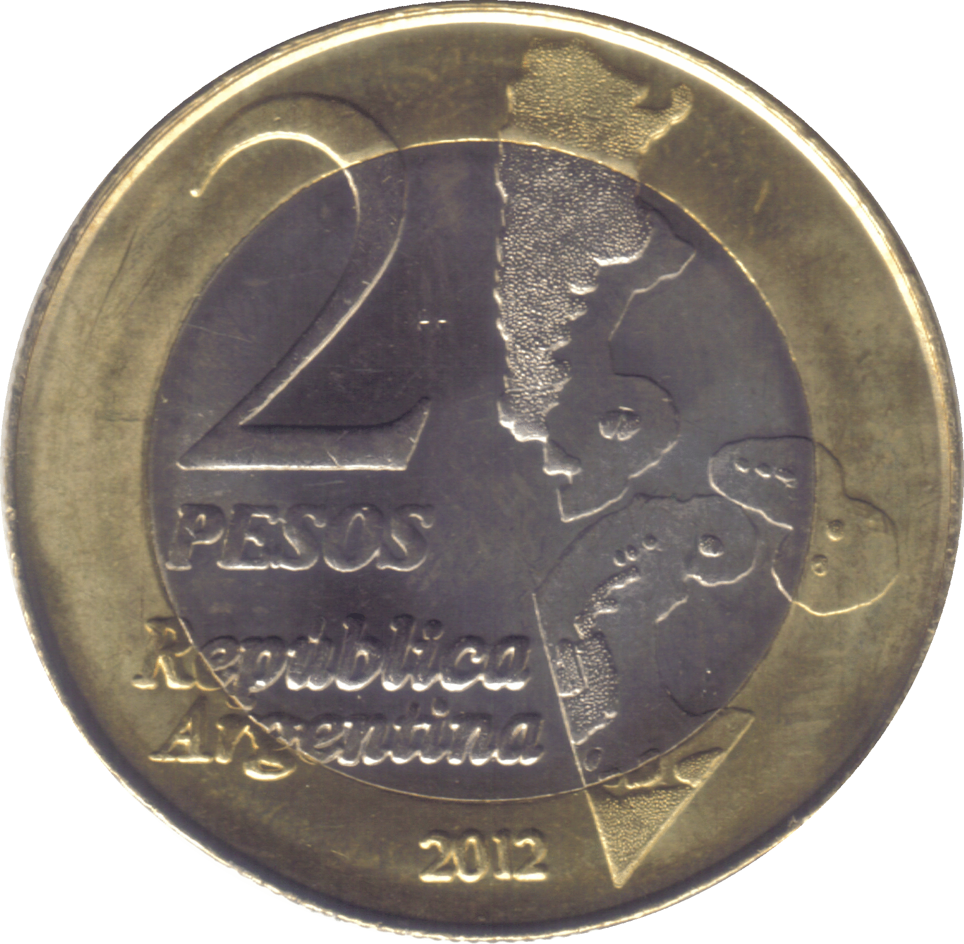 2 PESOS (2012) [30º Aniversario de la Recuperación de las Islas Malvinas, Georgias y Sándwich del Sur]