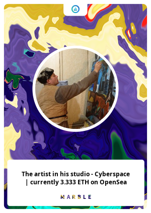 The artist in his studio - Cyberspace | currently 3.333 ETH on OpenSea