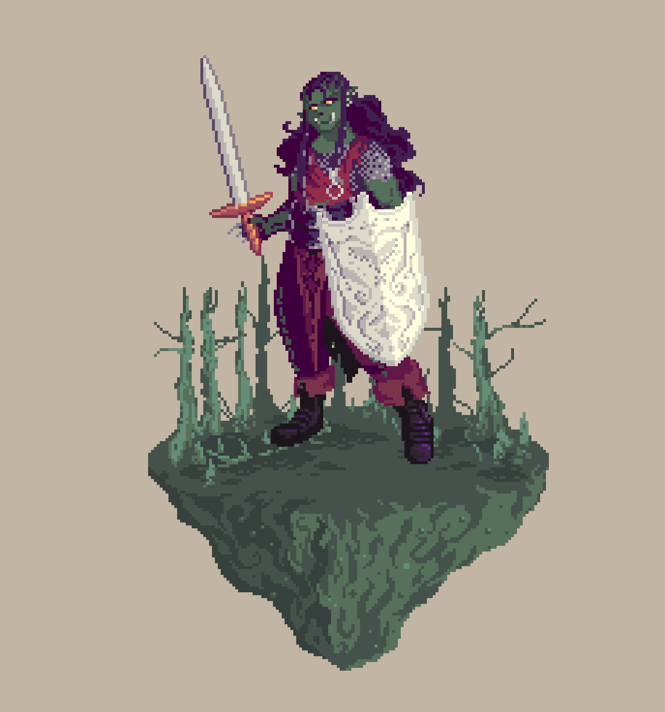 Tusktooth Half-Orc Pearlshield Paladin from The Swamp