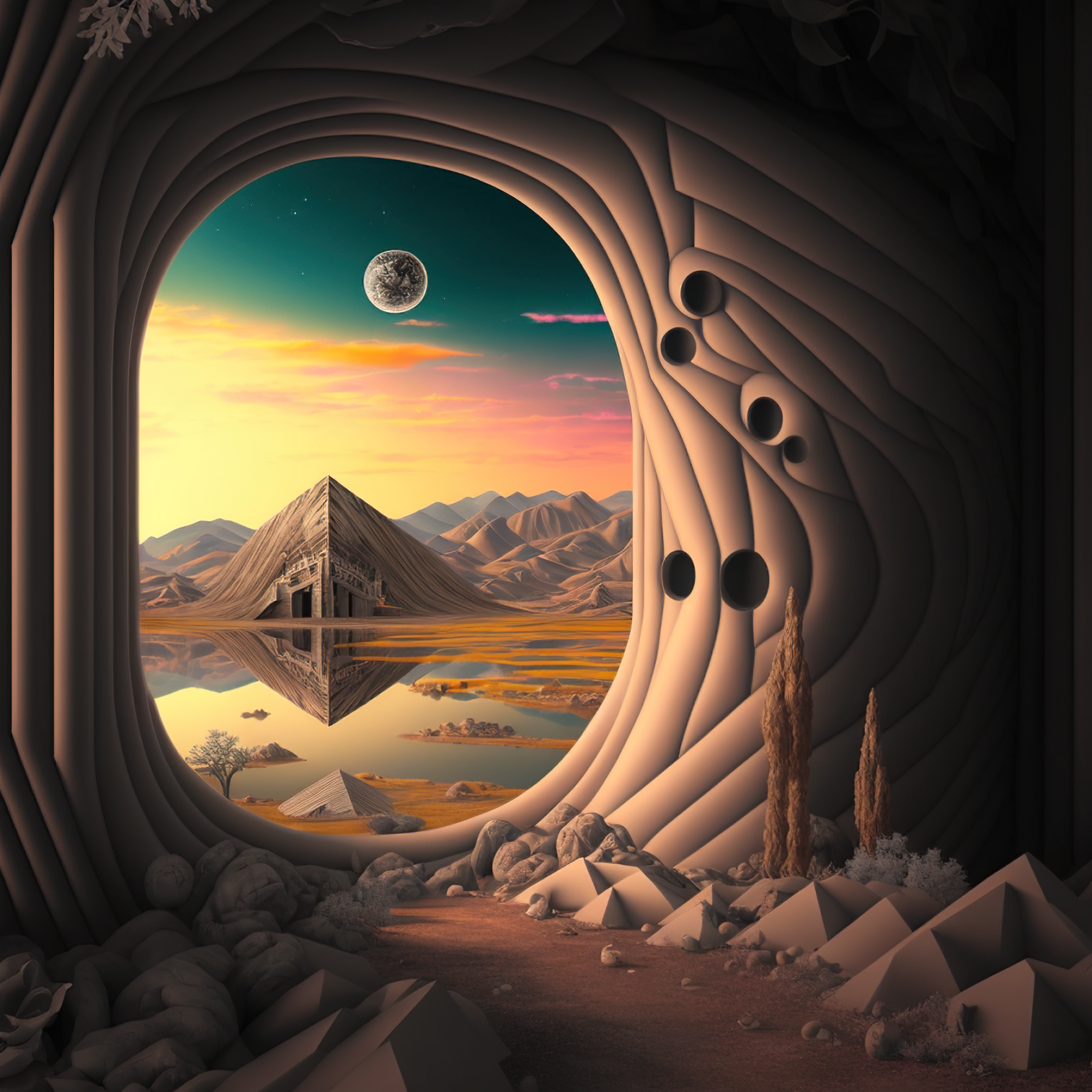 portal to a parallel plane