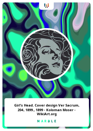 Girl's Head. Cover design Ver Sacrum, 204, 1899., 1899 - Koloman Moser - WikiArt.org