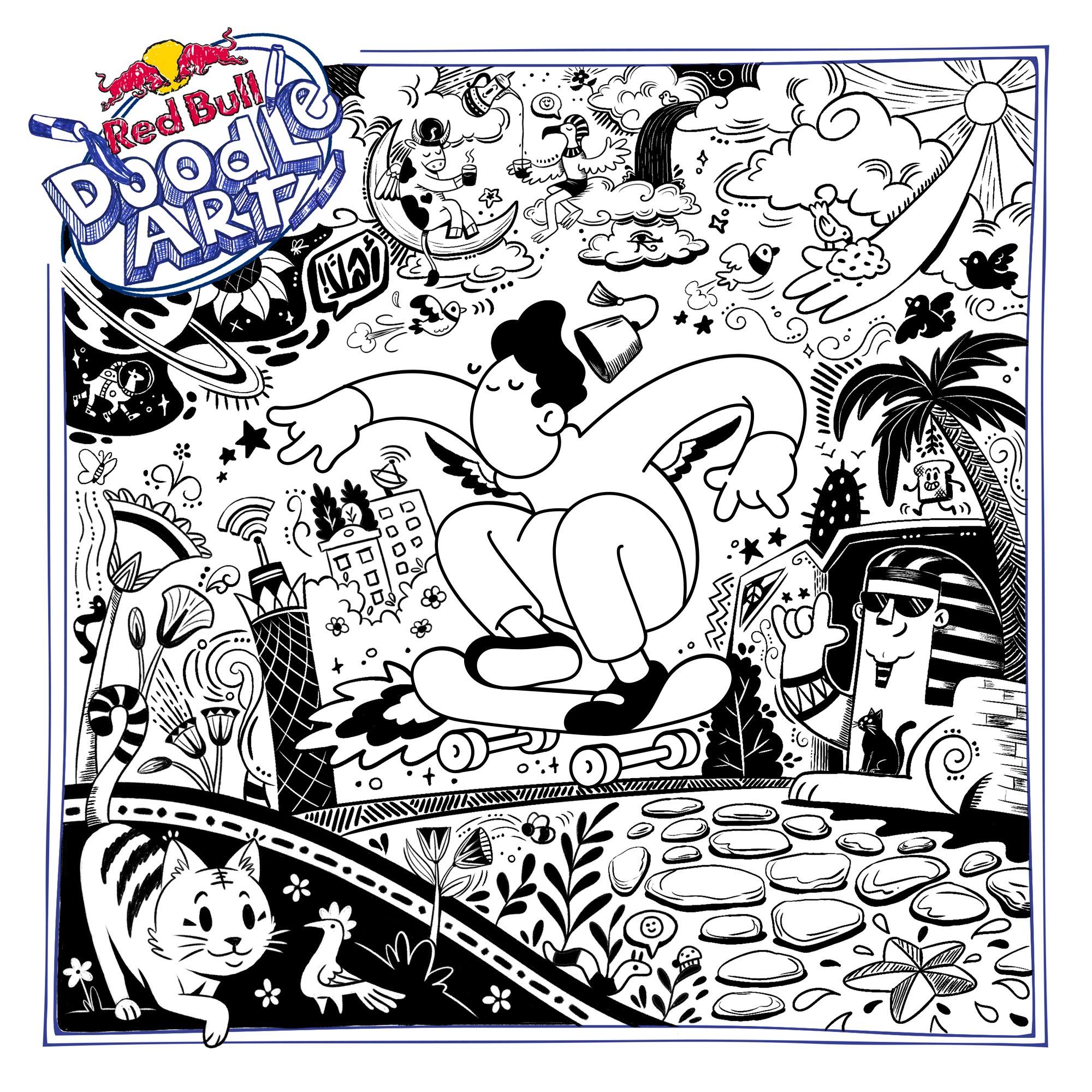 Red Bull Doodle Art Collection mentored by Burnt Toast #6481/12935
