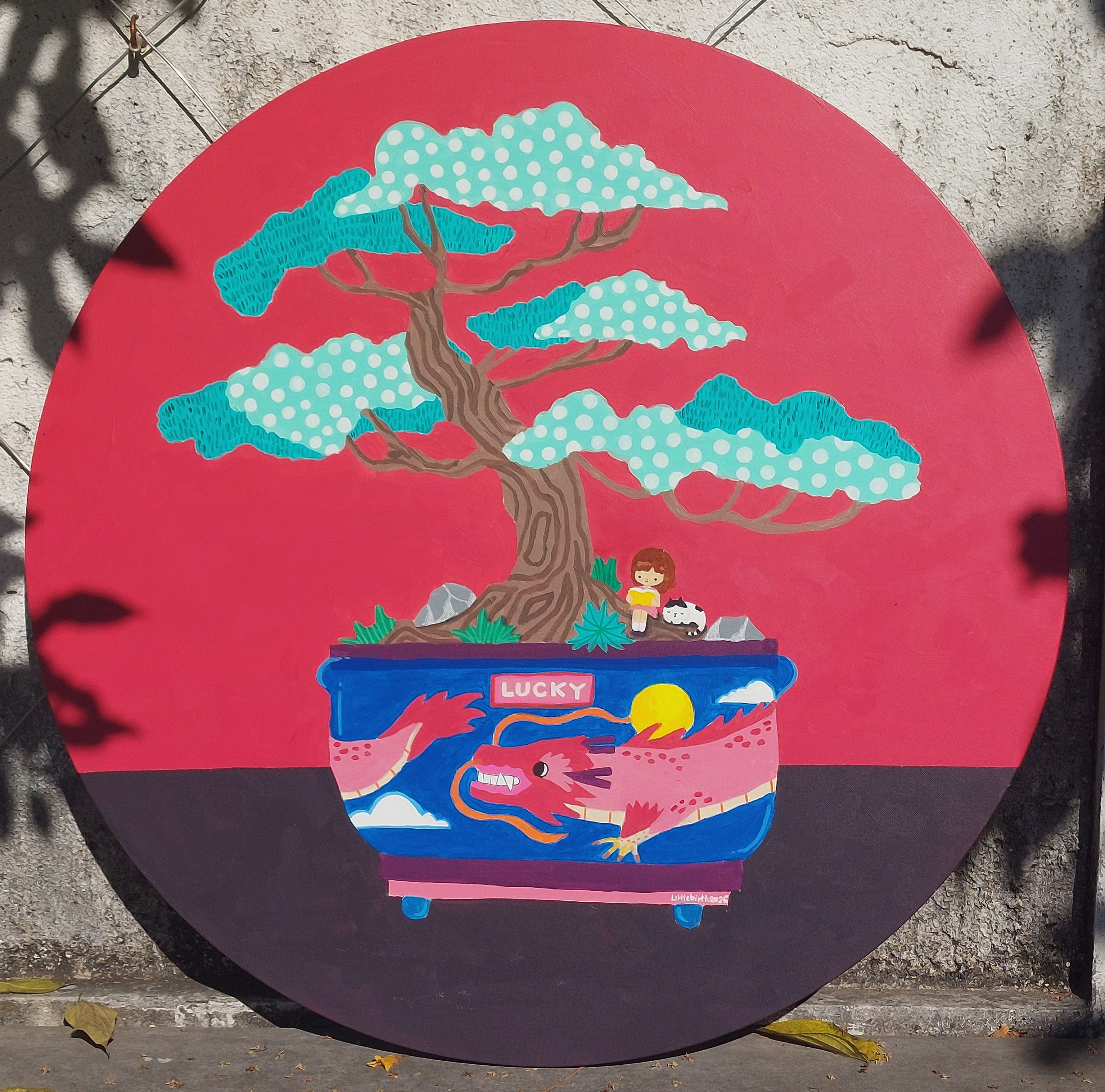 Lucky Bonsai, Acrylic on canvas