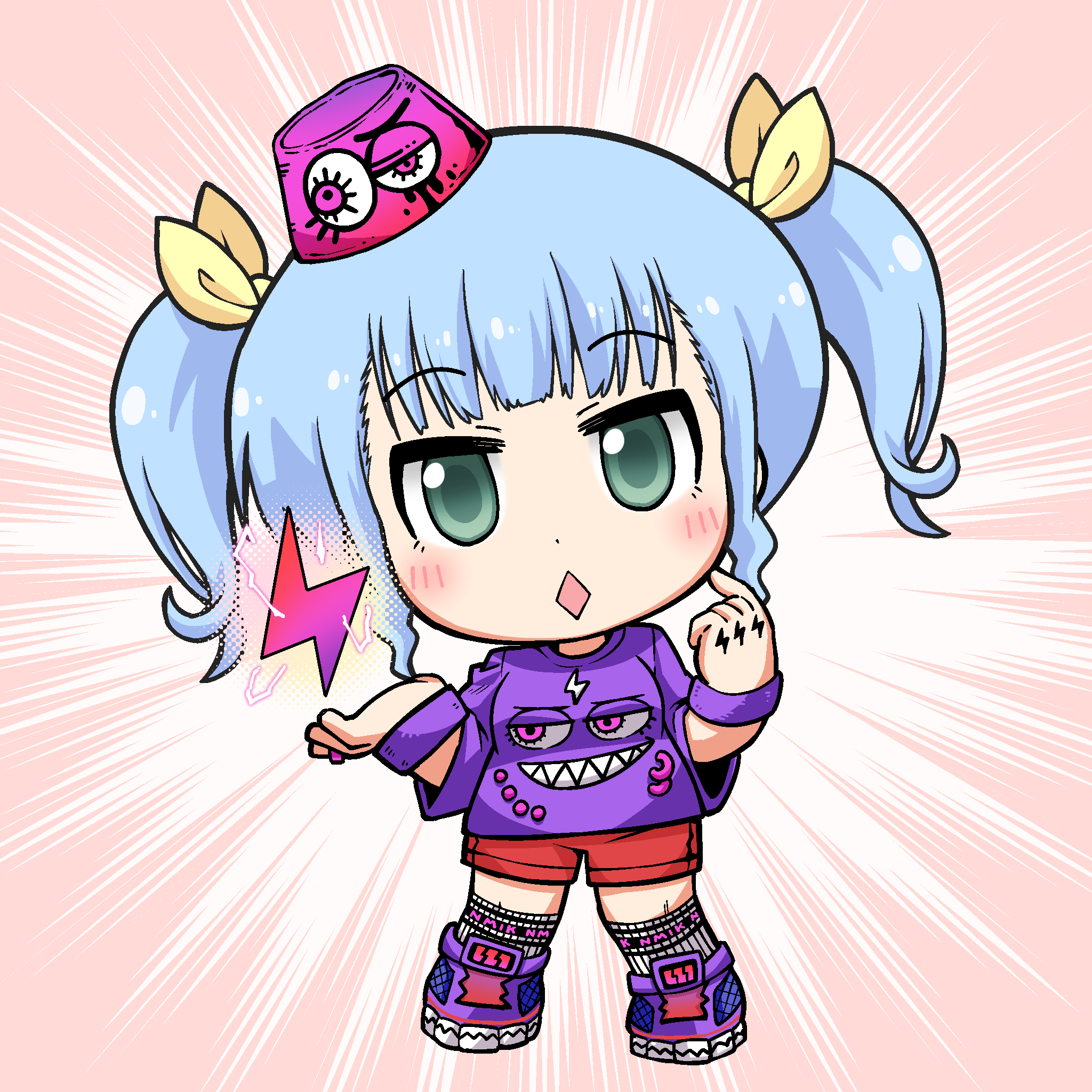 Tere QN! light blue namaiki girls #10944