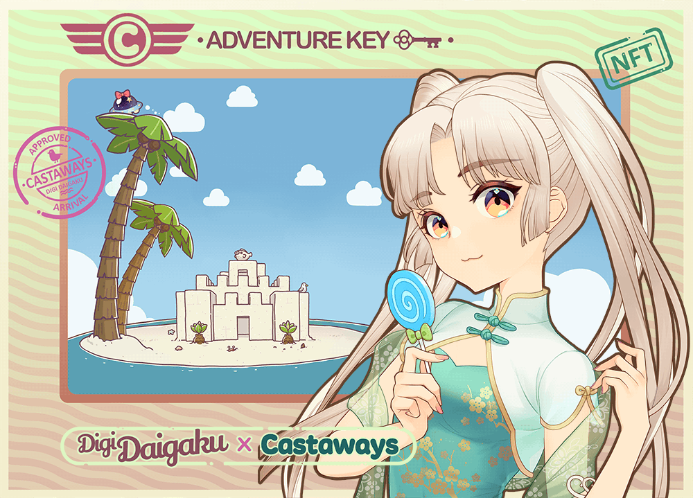 DigiDaigaku Genesis Adventure Key Castaways #1234 - Tokuko