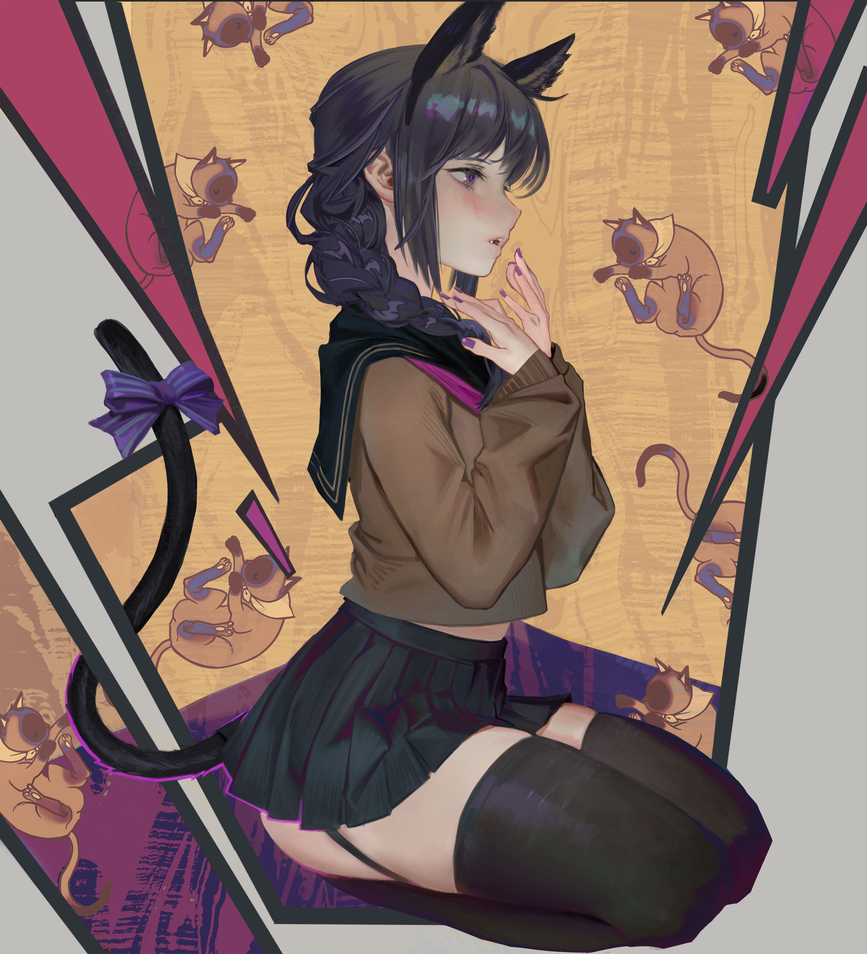 Shy cat