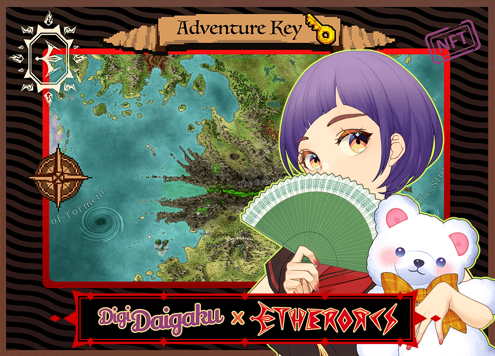 DigiDaigaku #1977 - Lola | EtherOrcs Adventure Key (DigiDaigaku Genesis)