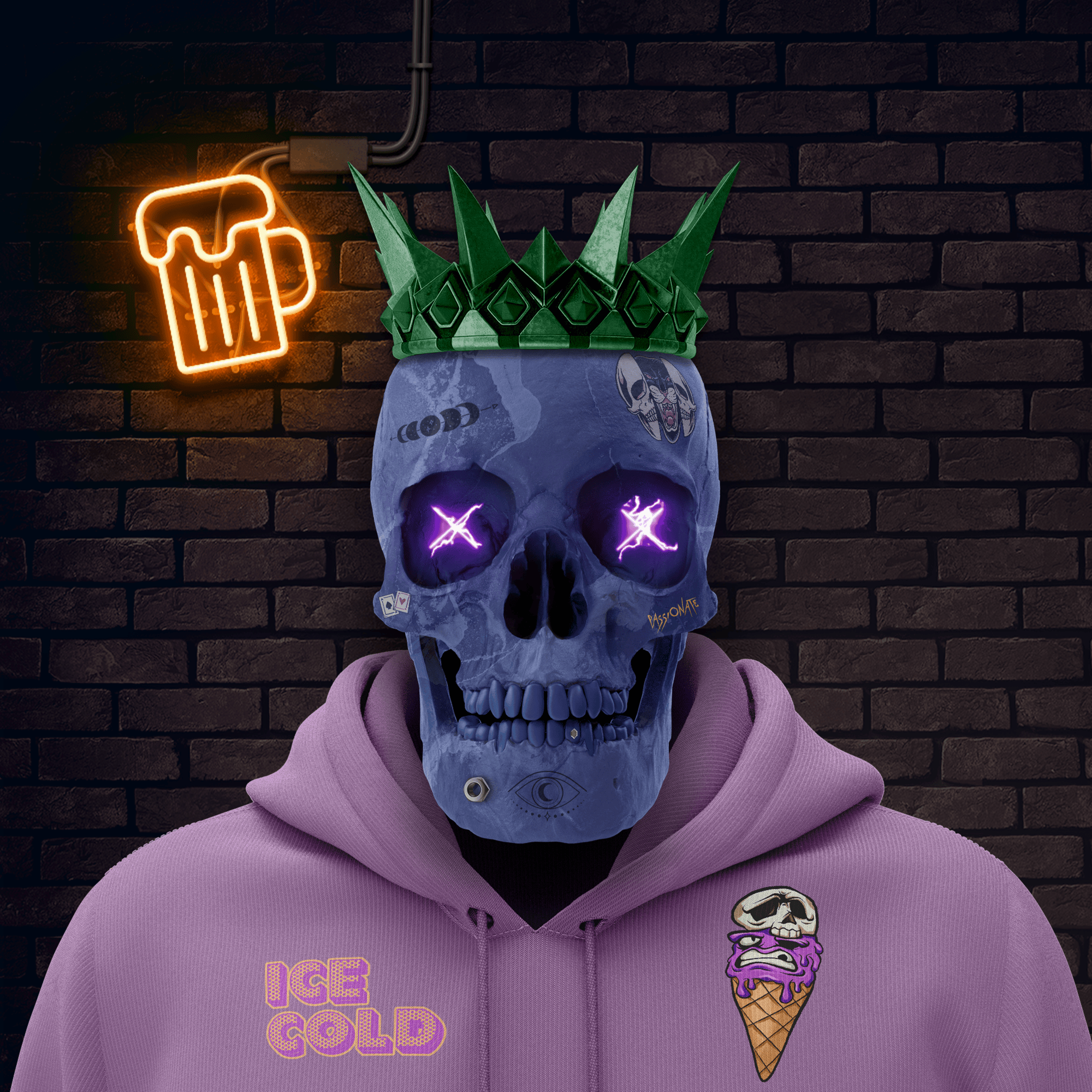Cool Skull Club Vibrants #607