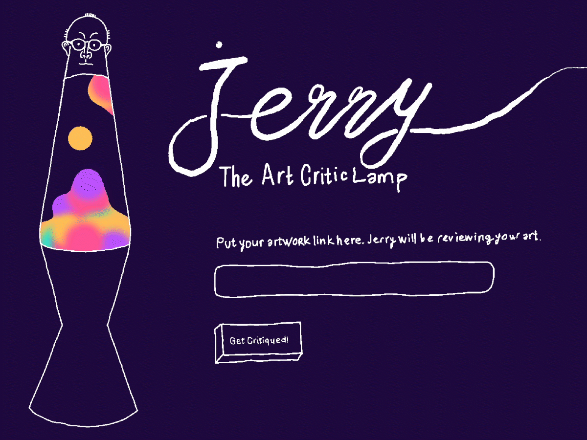 Jerry: The Art Critique Lava Lamp