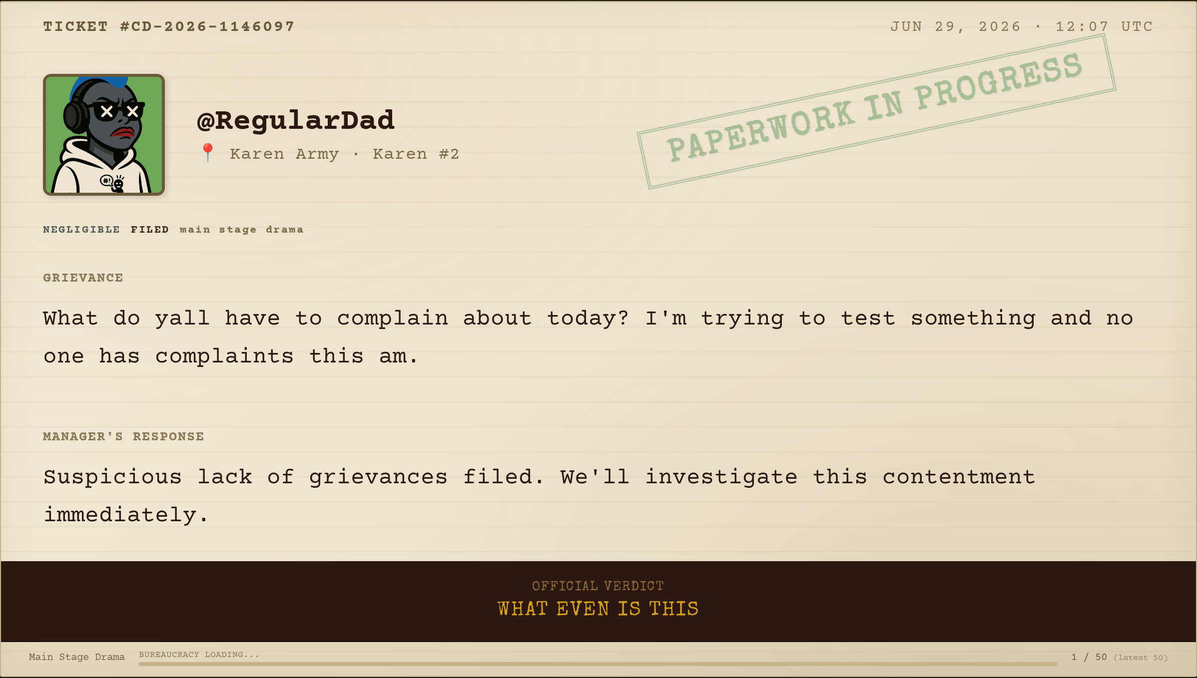 Complaint #123