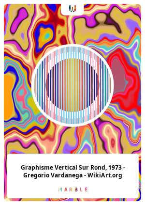Graphisme Vertical Sur Rond, 1973 - Gregorio Vardanega - WikiArt.org