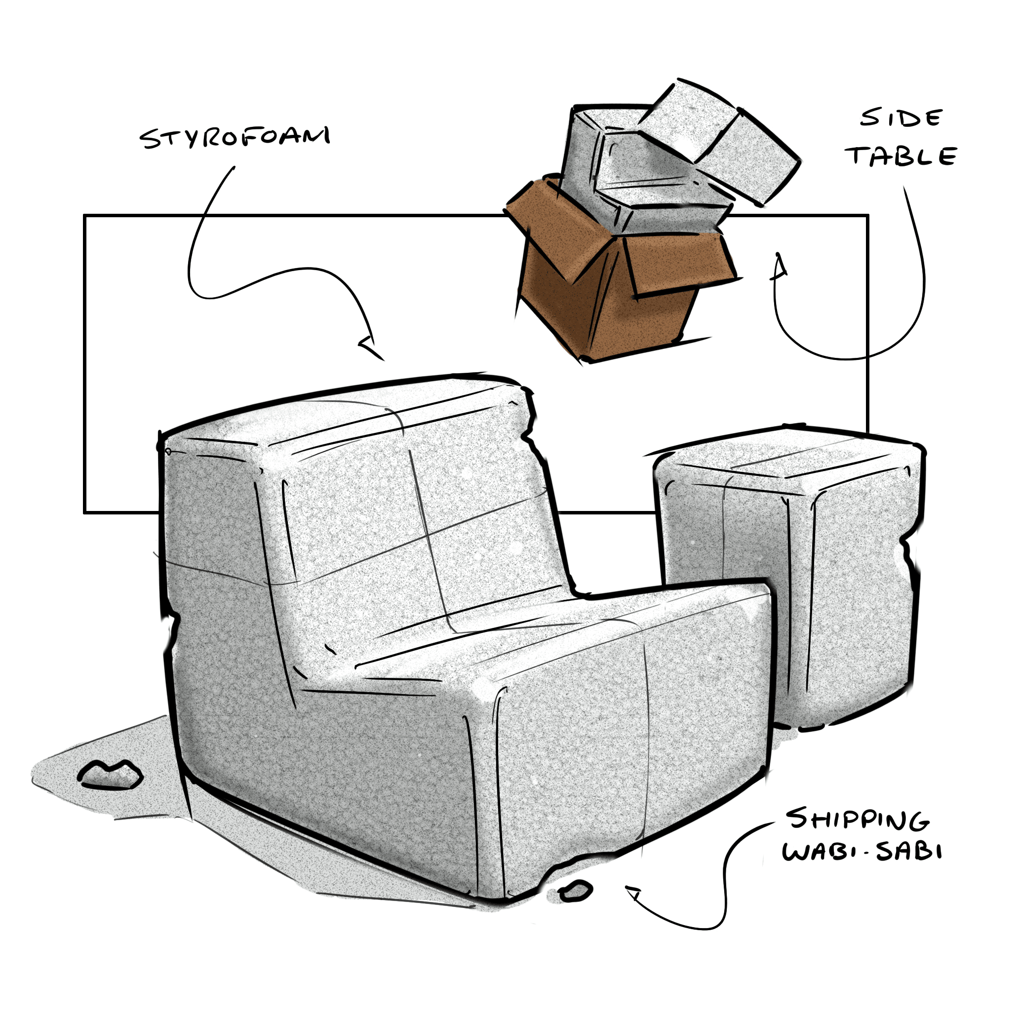 Styrofoam Chair #003