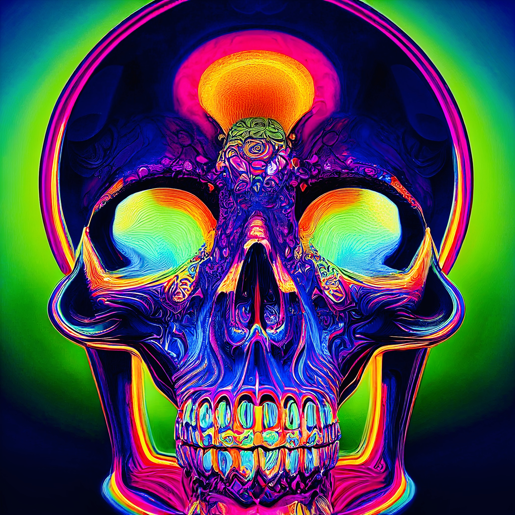 Psychedelic Cyber Skull #5