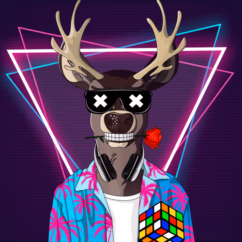 Retrowave deer #1755