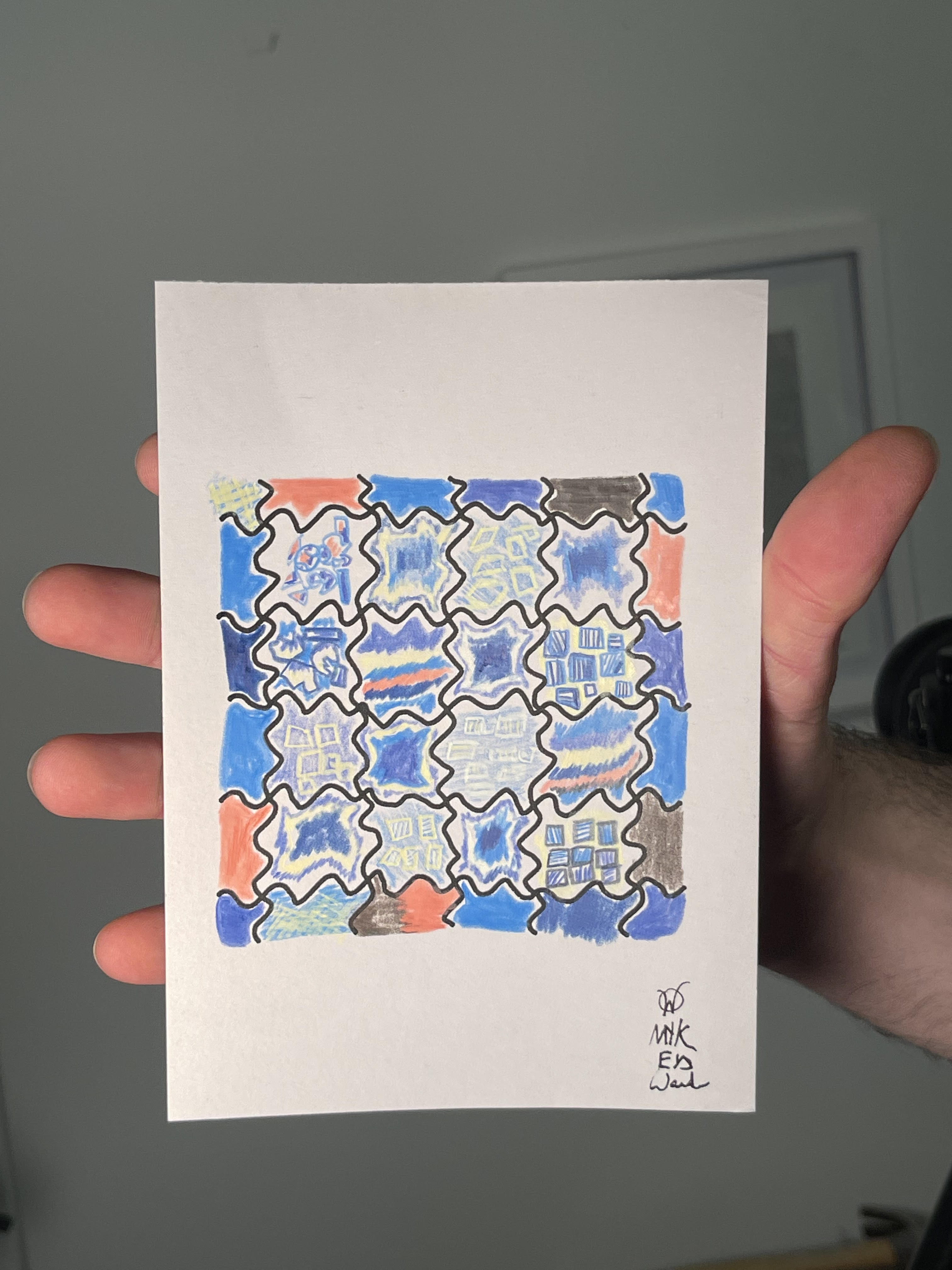Squiggly ripple meta grid