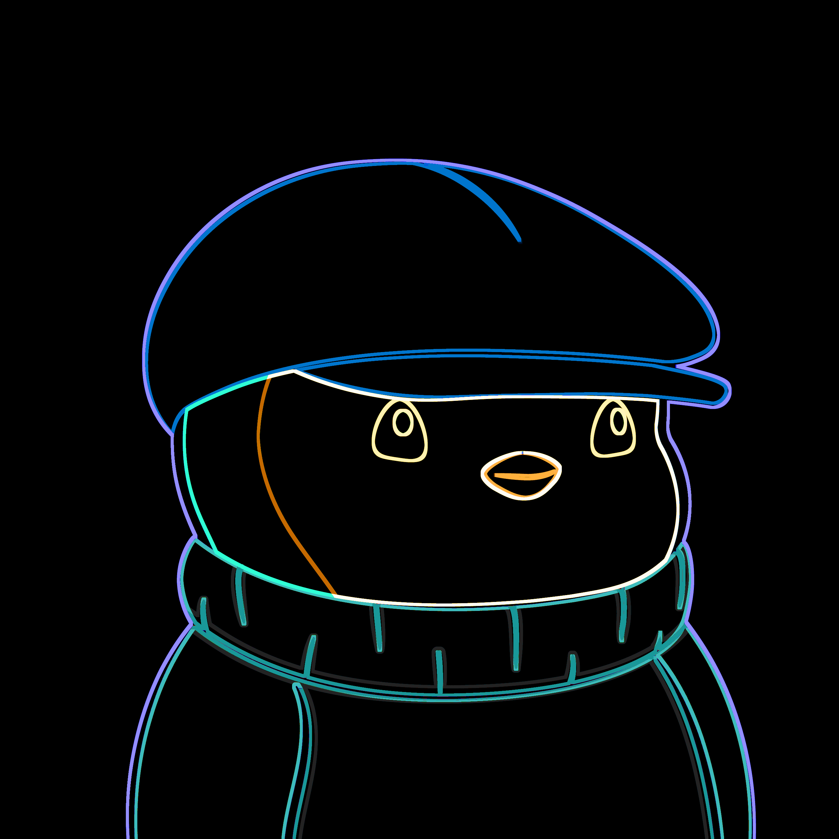 Neon Pudgy Penguin 489