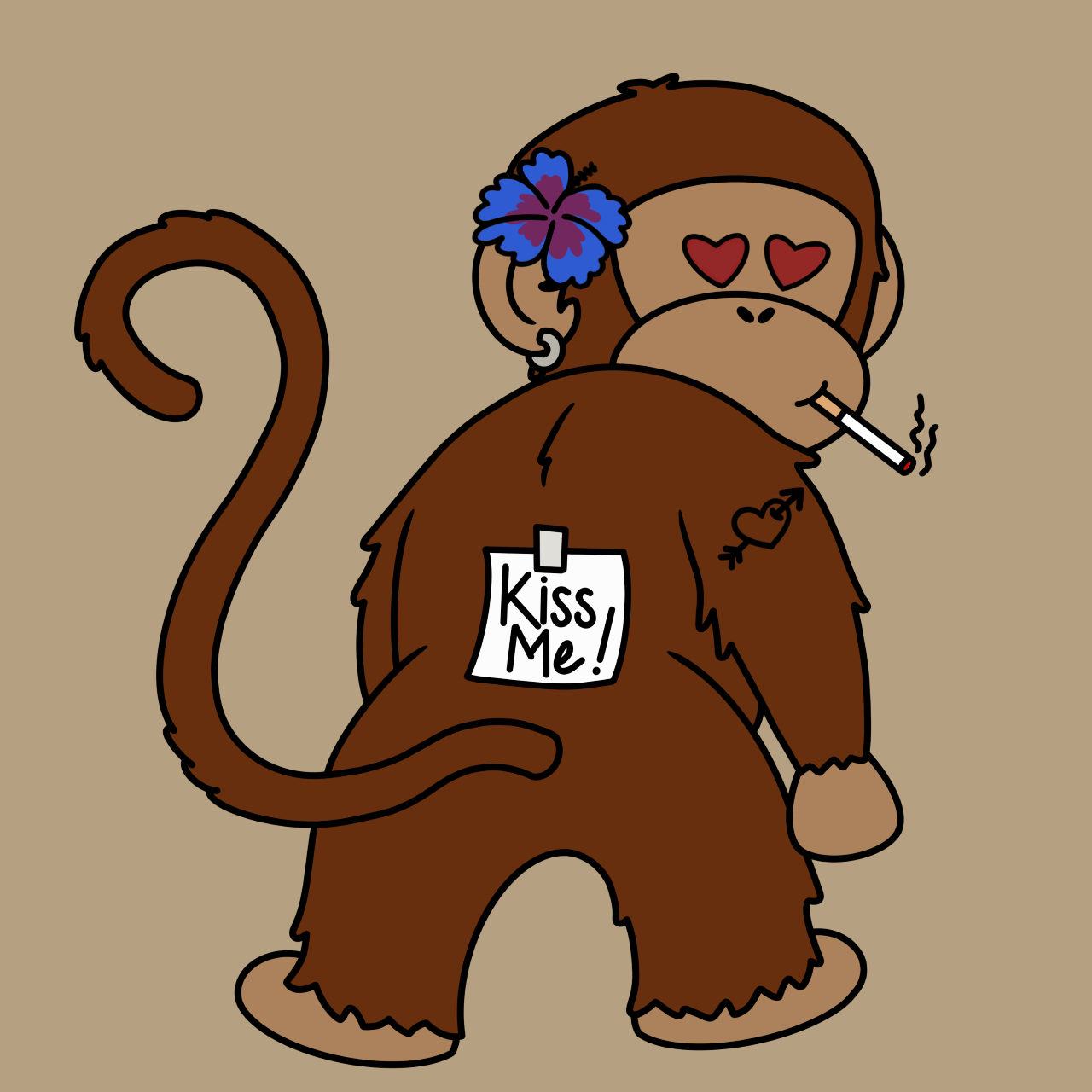 Kiss Me Monkey #9490