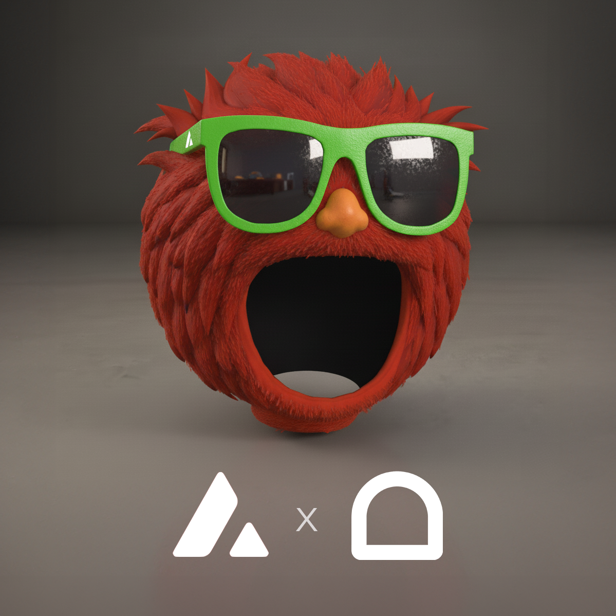 Youmio x Avalanche Wolfie Mascot Head