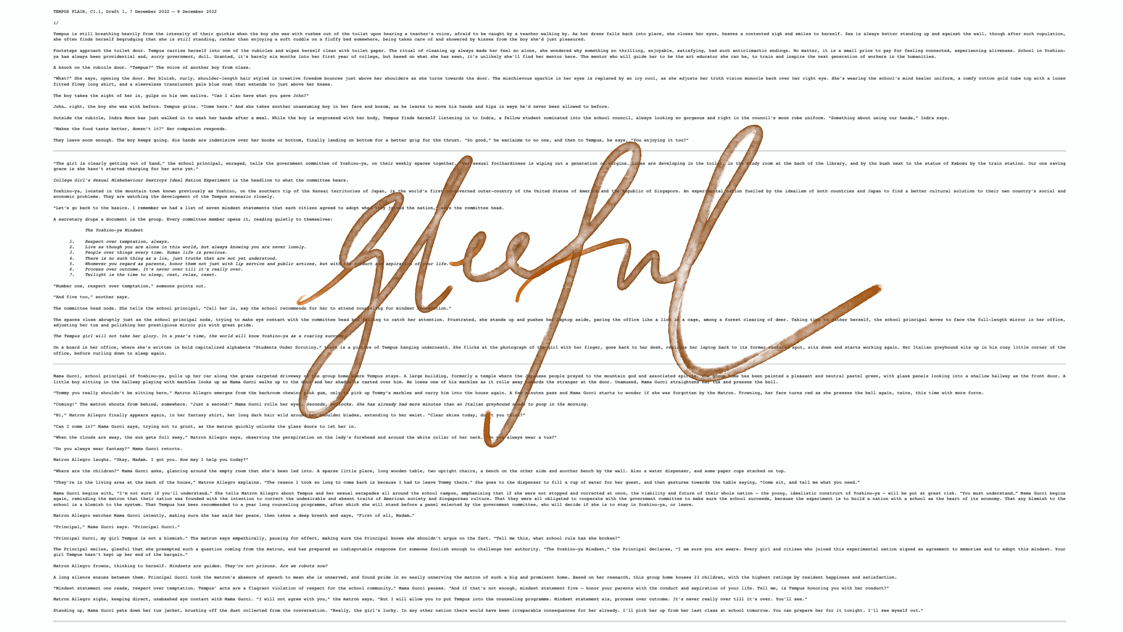 Chapter 1: gleeful :)