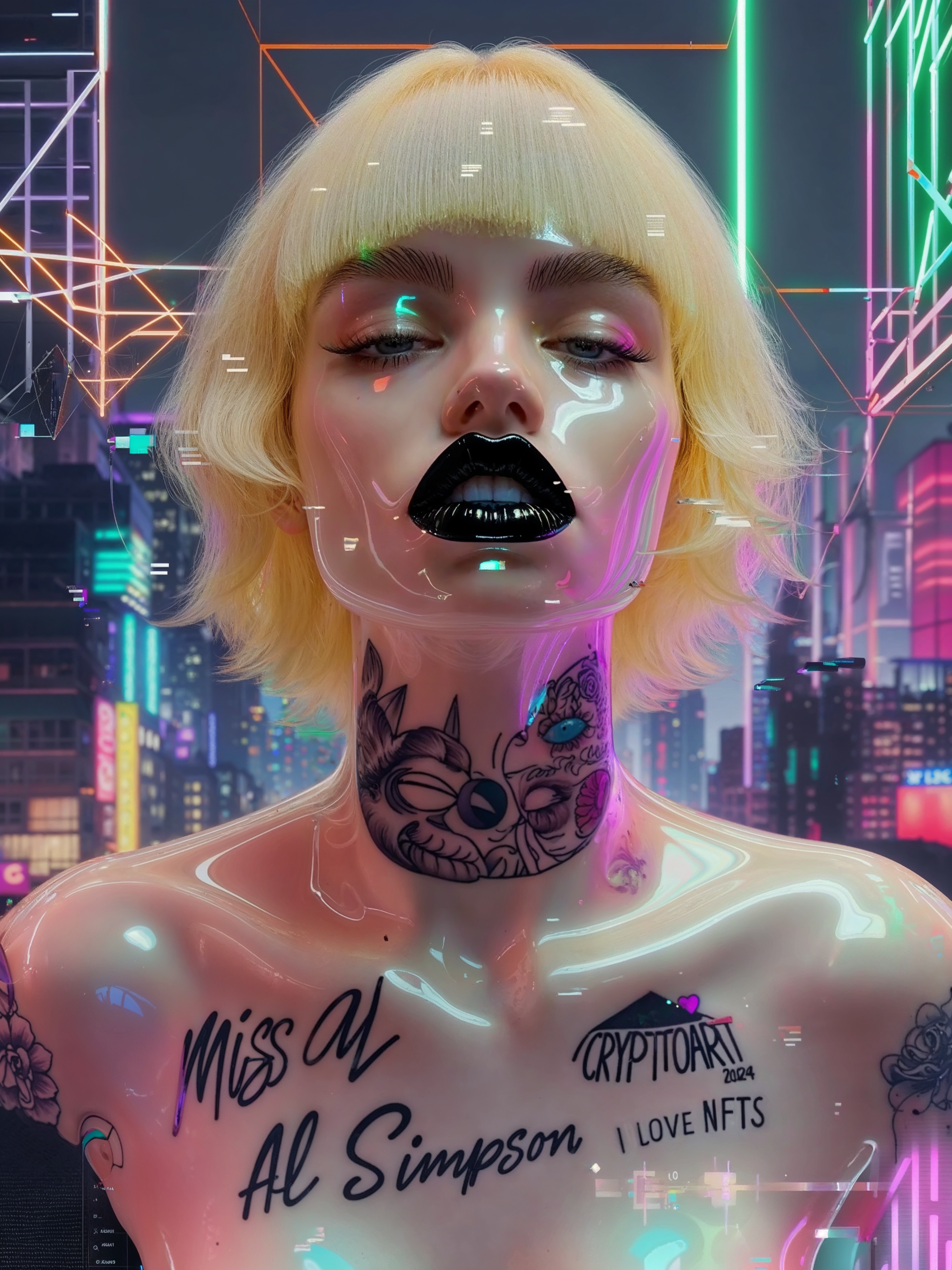 MISS AI AGENT 23 — Miss AL Simpson, Scottish cryptoartist